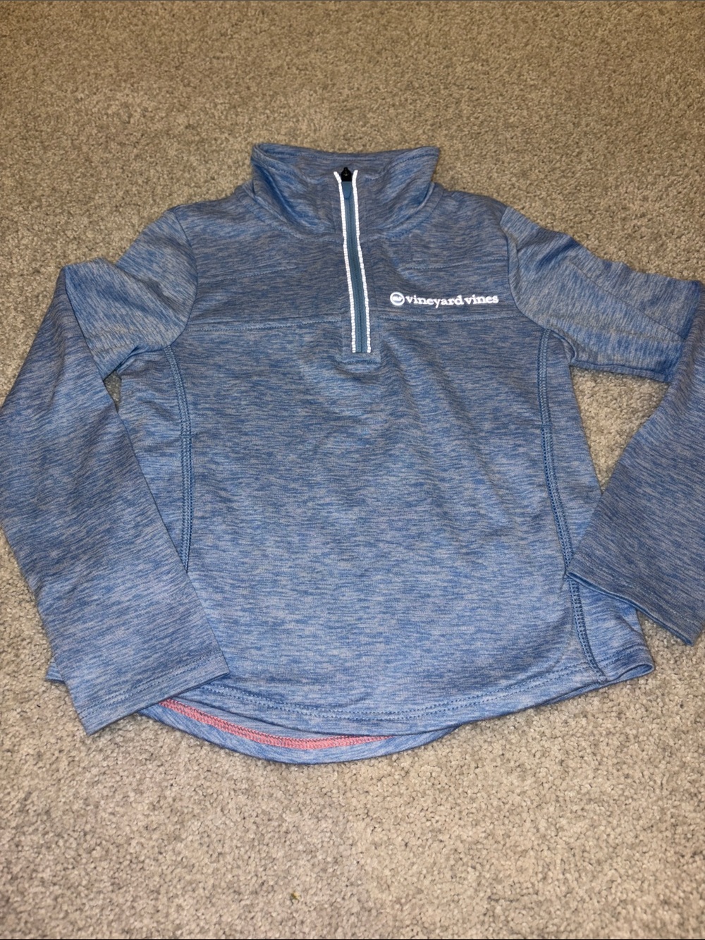 Vineyard Vines Blue Heather Half-Zip Pullover